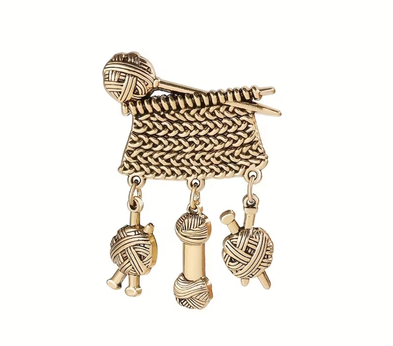 Knitting Brooch