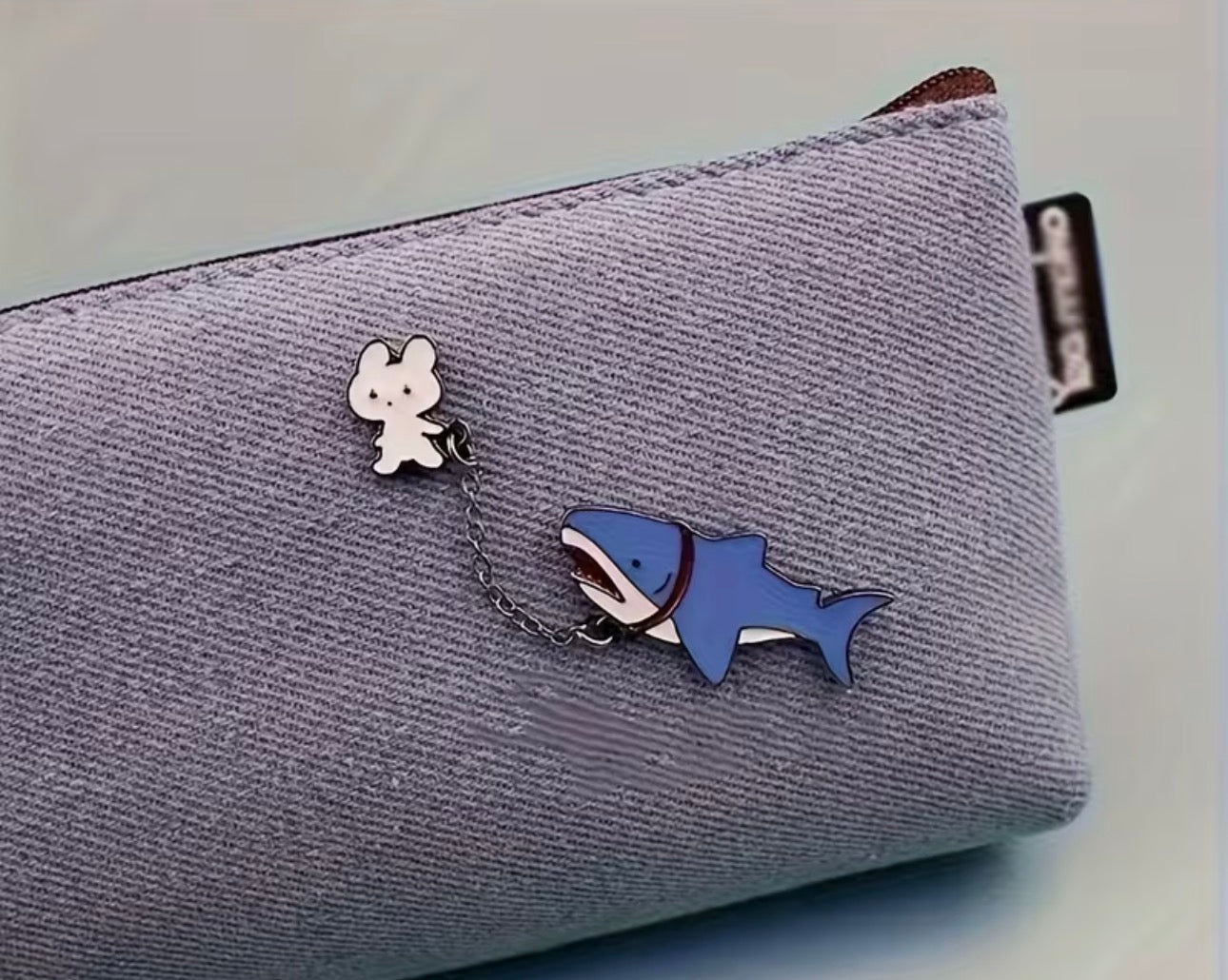 Rabbit and Shark Brooch