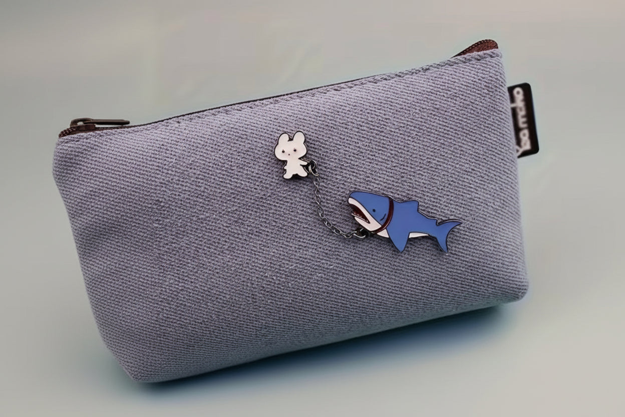 Rabbit and Shark Brooch