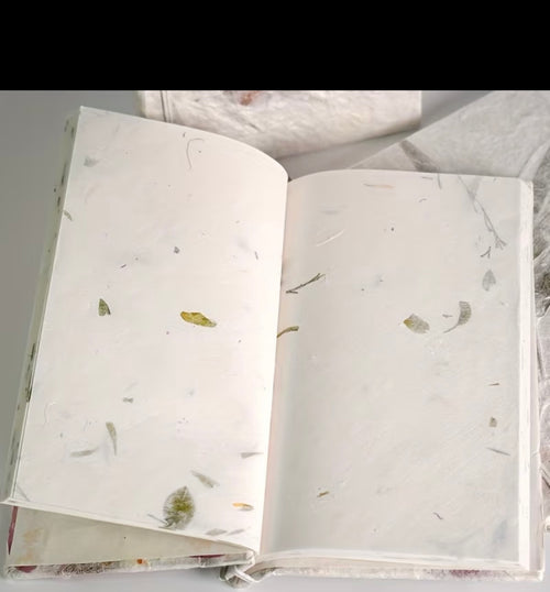 Handmade Dried Flower Paper Journal A5