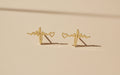 ECG Heart Earrings (Gold-Plated Stainless Steel)