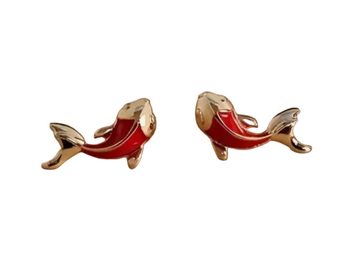 Goldfish stud earrings