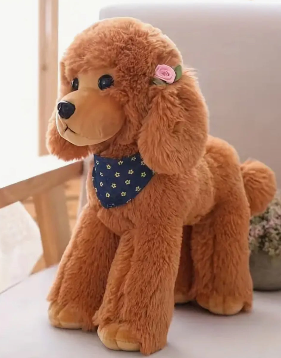 Brown Poodle soft toy