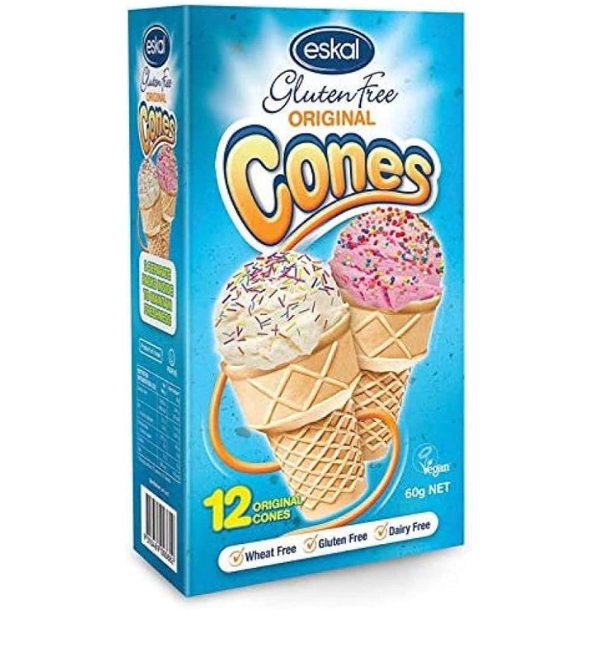 Gluten Free Ice Cream Cones 60g