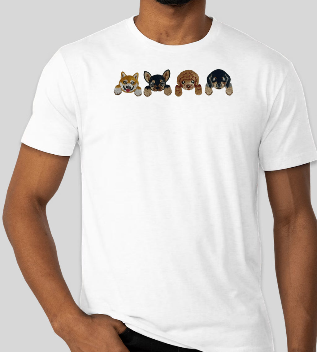 T-shirt unisexe en coton « Chiens »