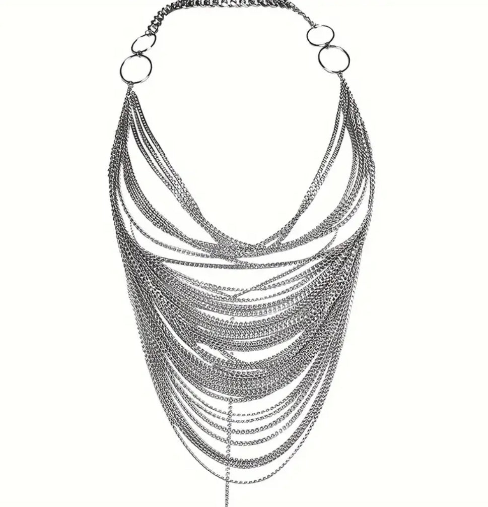 Silver Body Chain is