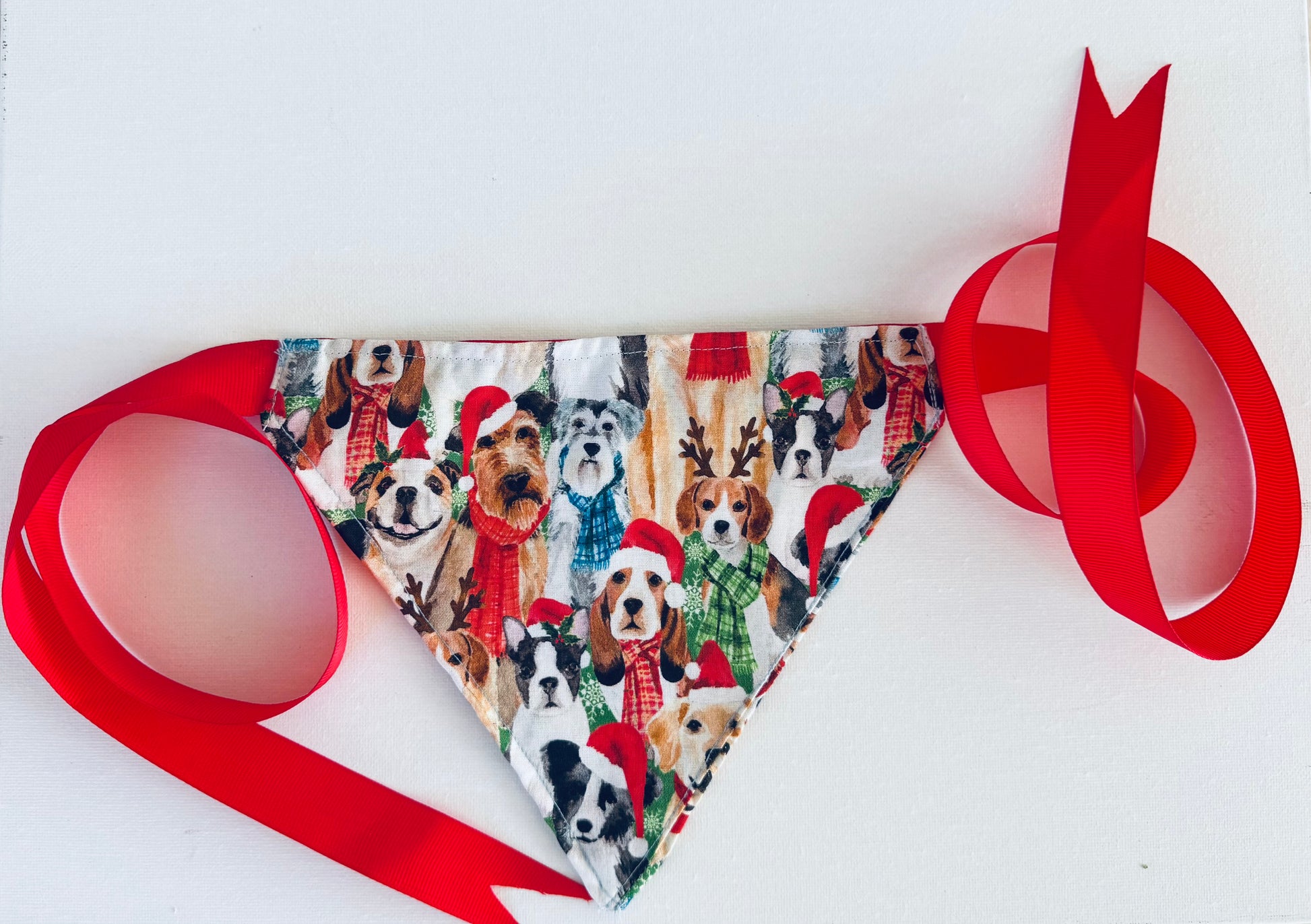 Handmade Christmas bandana for dog or cat