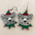 Christmas Earrings - Cat