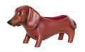 Brown Dachshund Planter Pot