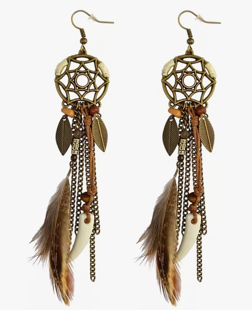 Feather earrings