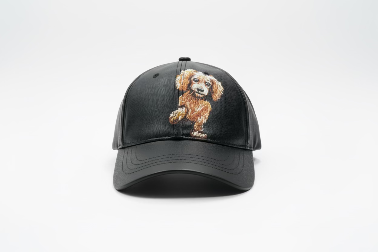 Hand painted Leatherette cap