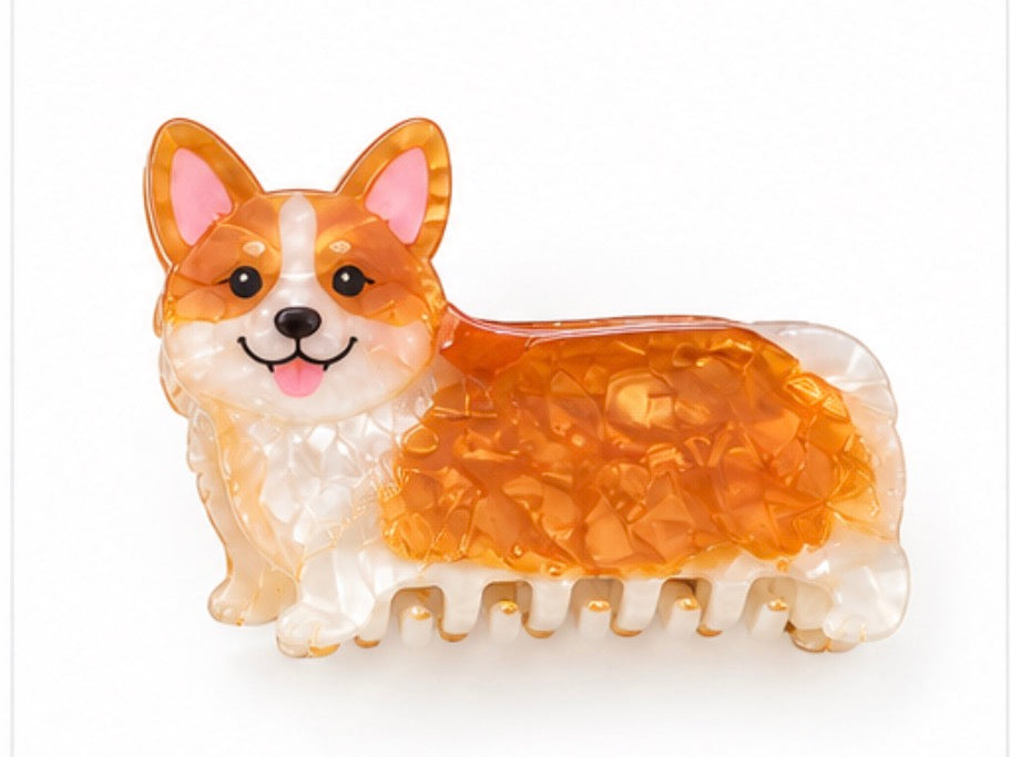 Corgi Hair Claw Clip