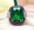 Green Pink Zirconia ring