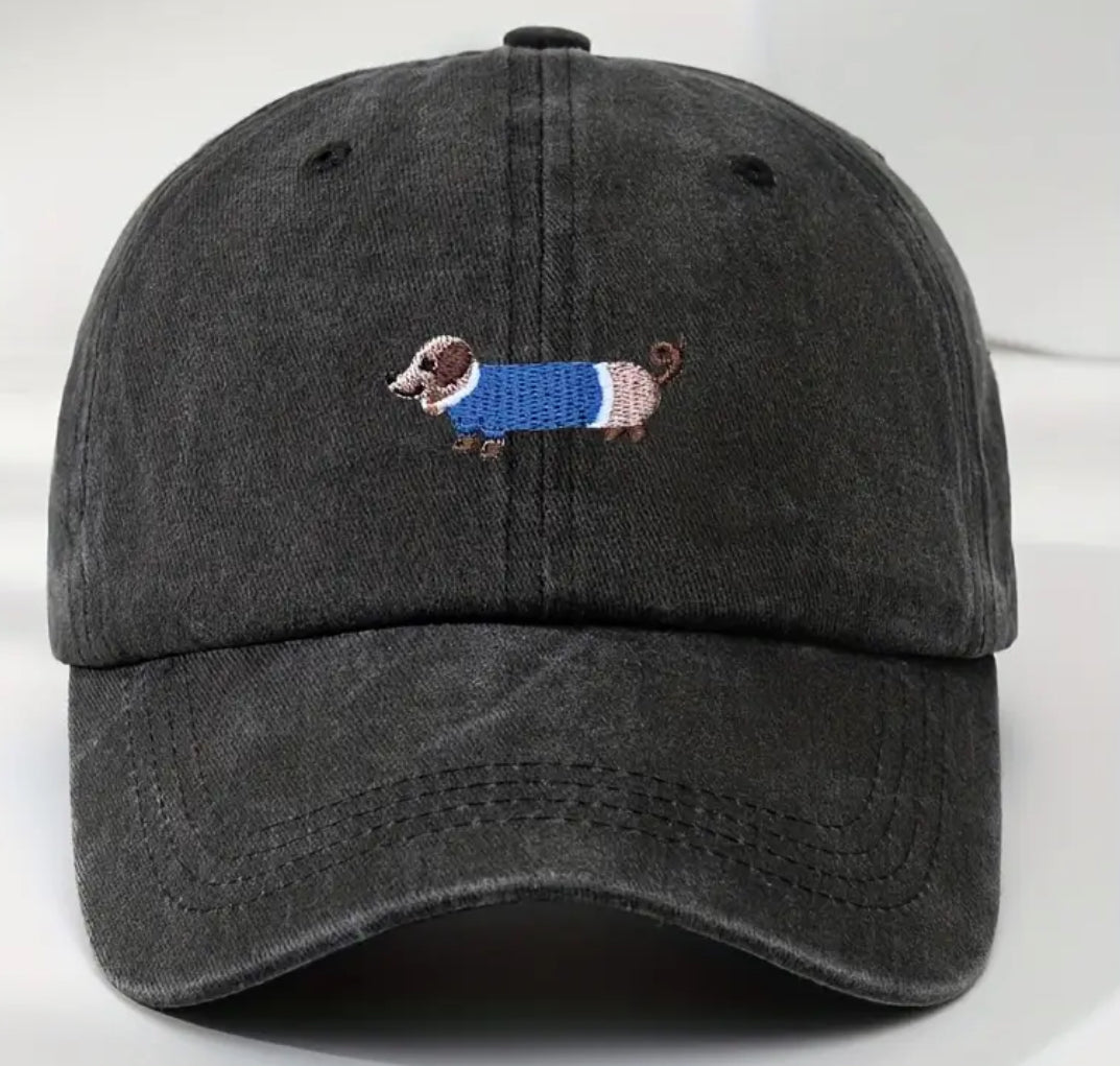 Black Dachshund Cap