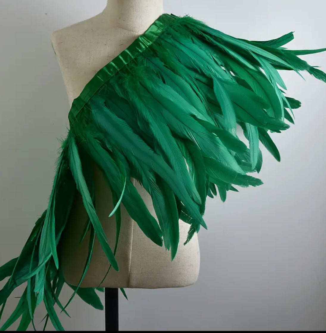Green Feather Trim 1.9 metres