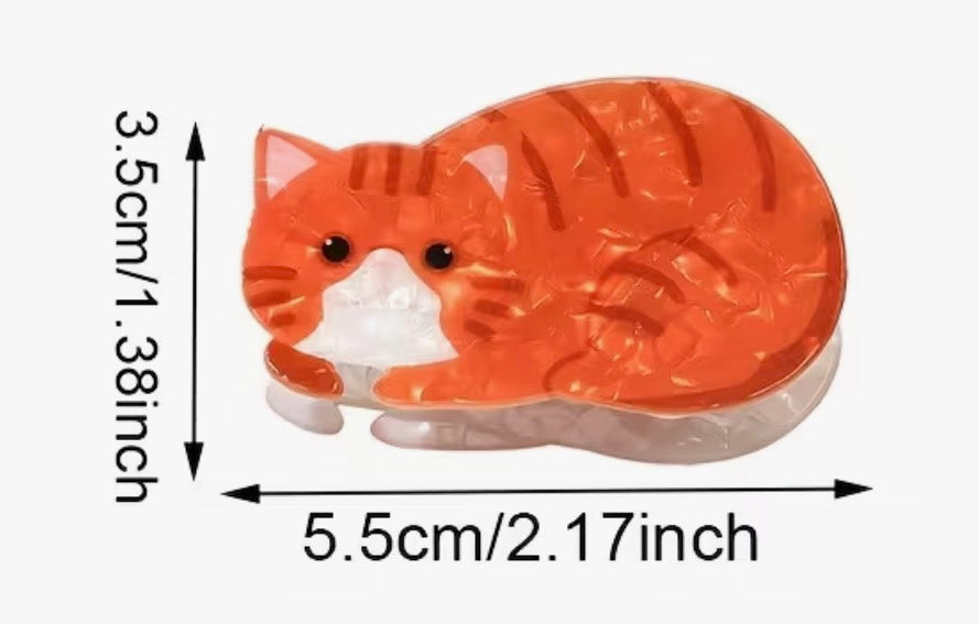 Ginger Tabby Claw Hair Clip