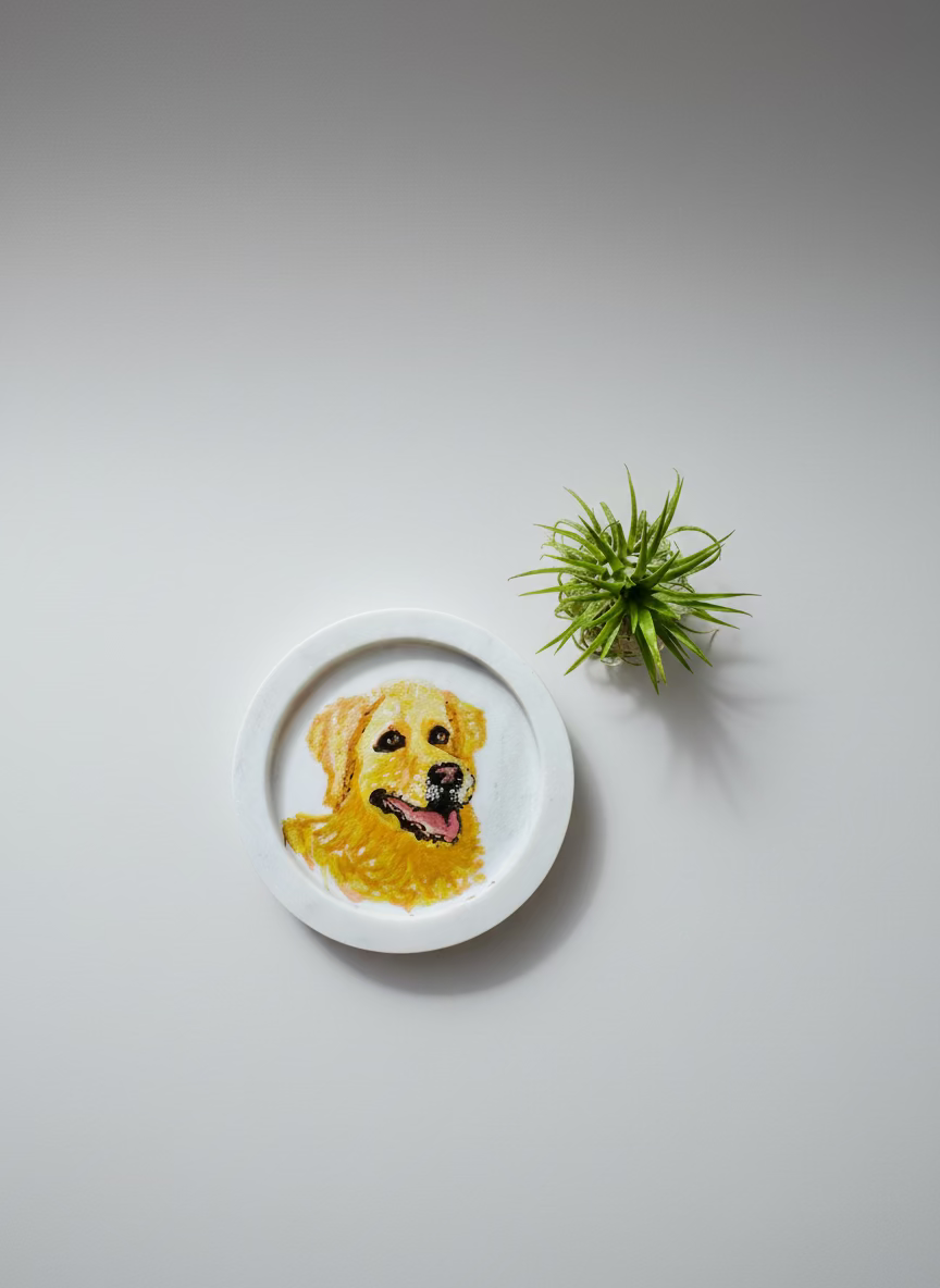 Customised Painted Pet Marble Coaster