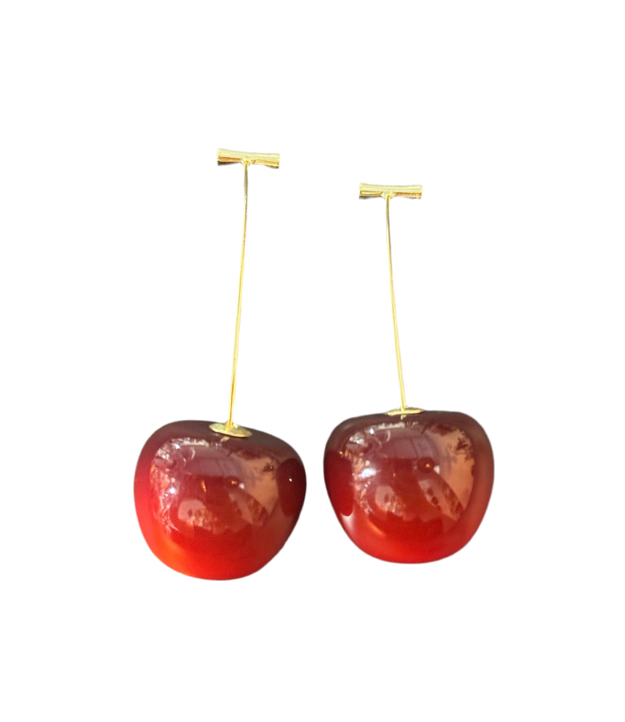 Dangling cherries earrings