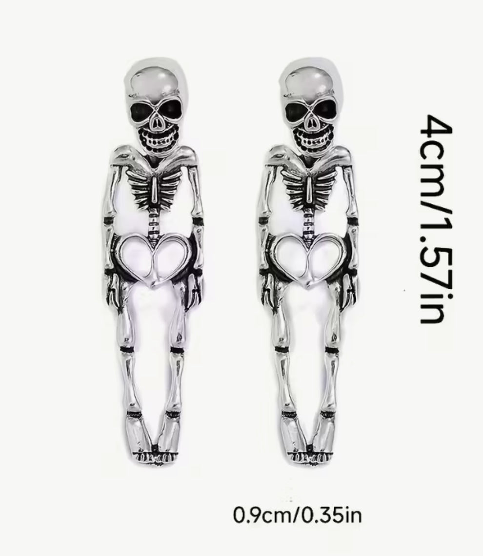 Gold plated Skeleton Earrings
