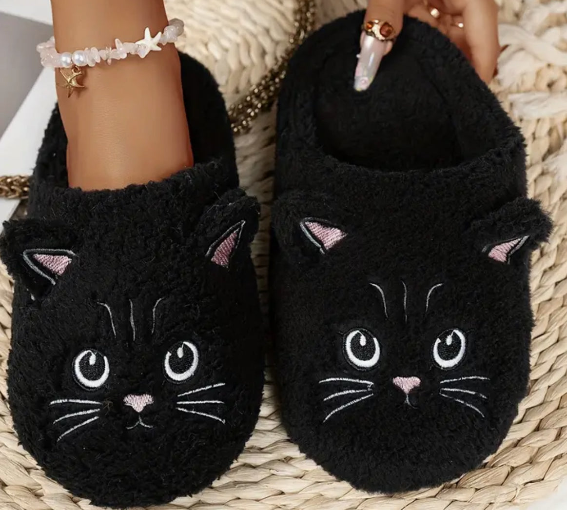 Chaussons Chat Noir