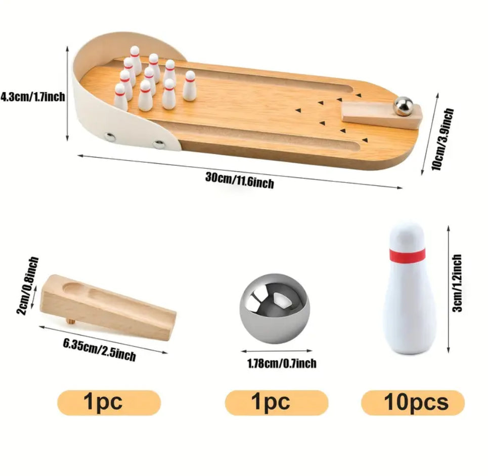 Mini Wooden Ten Pin Bowling
