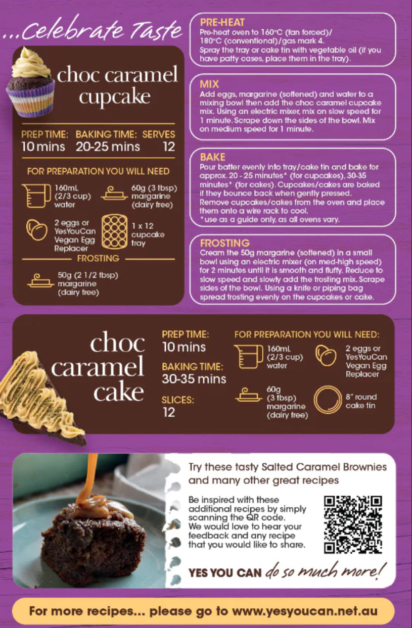 Préparation pour cupcakes au chocolat et au caramel 450 g