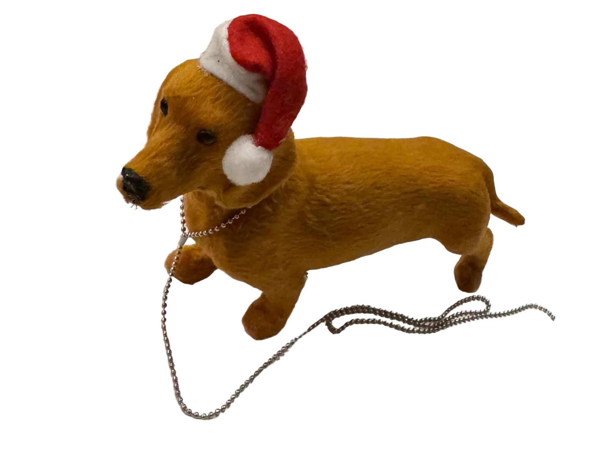 Christmas Furry Dachshund Figurine
