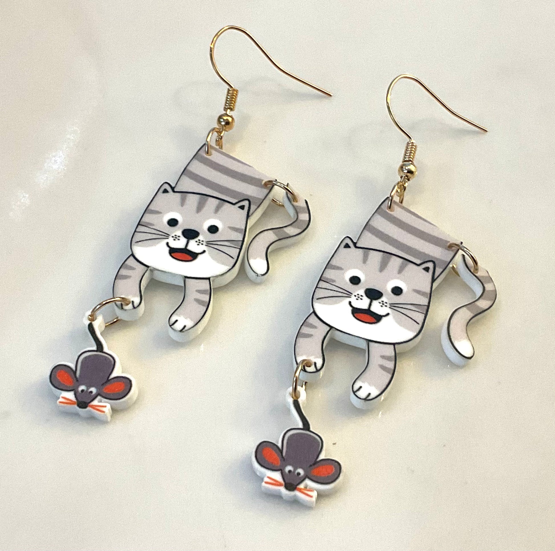 Cat and Mouse Earrings