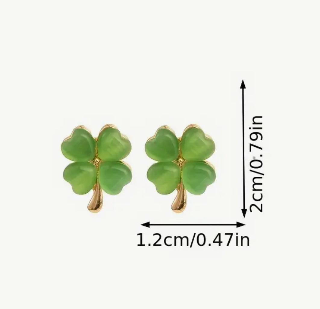 Boucles d'oreilles trèfle à quatre feuilles