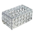 Silver Wrought Iron crystal tissue box