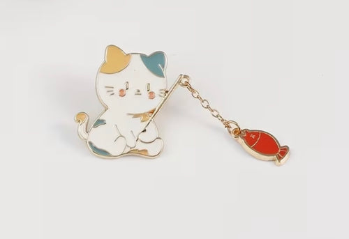 Fishing Cat Brooch