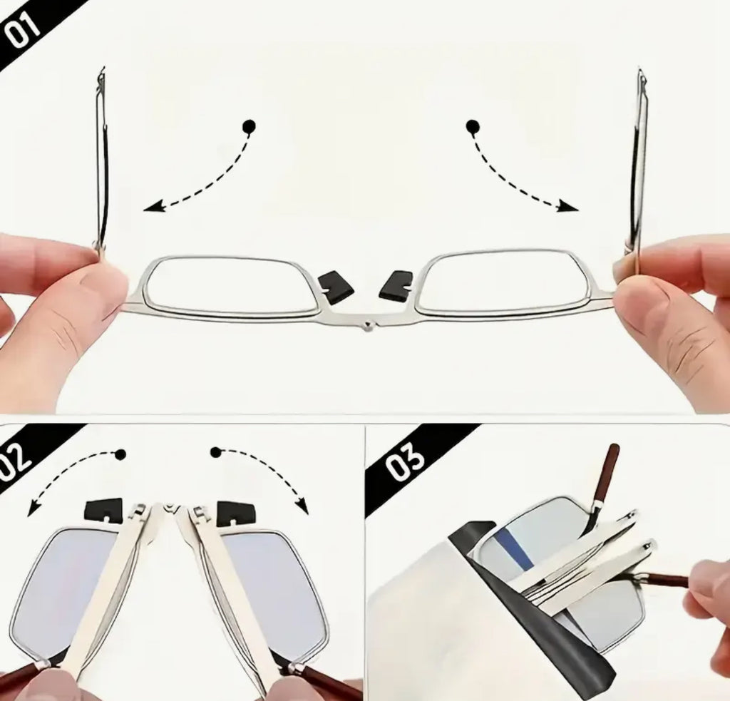 Foldable Stainless Steel Reading Glasses