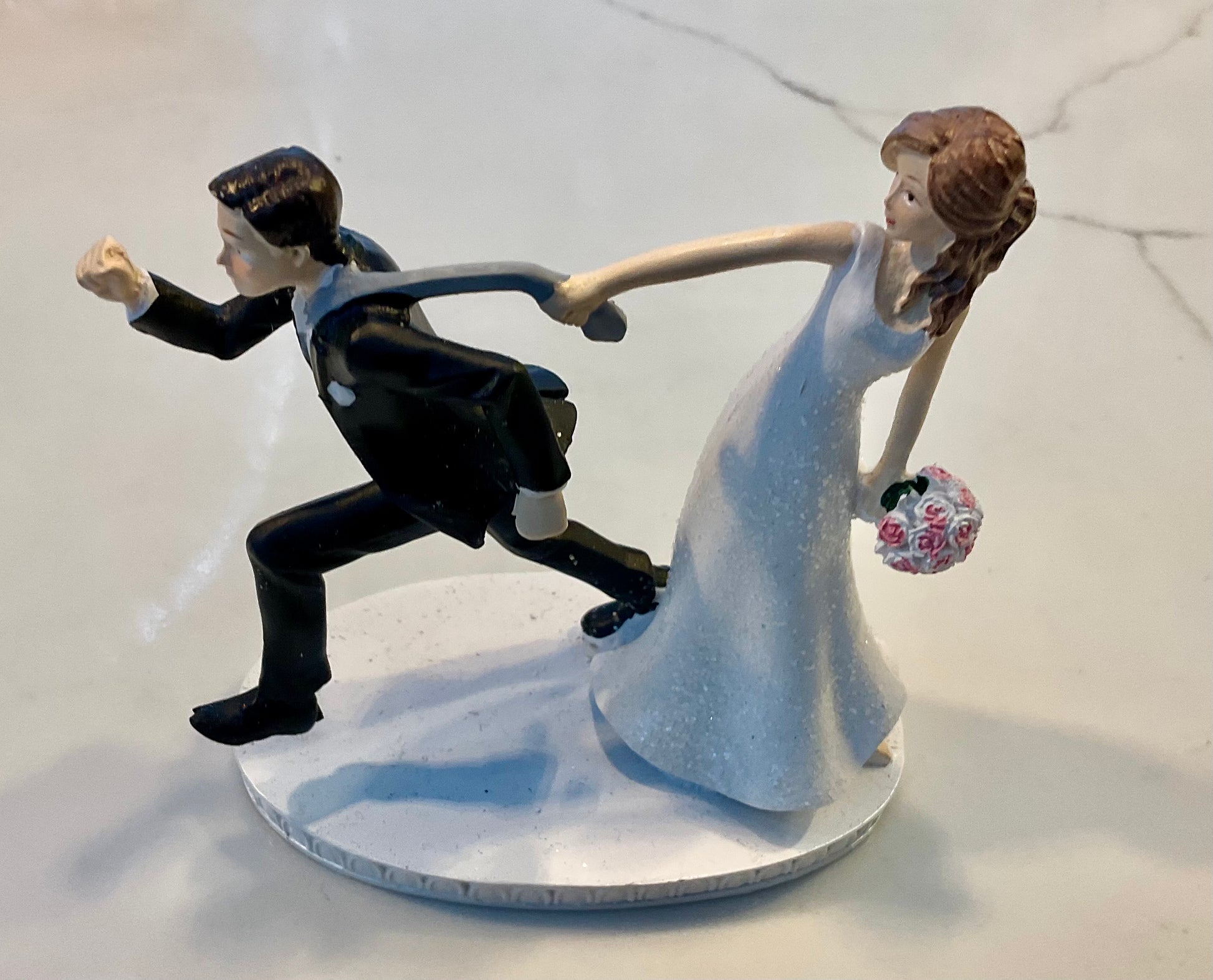 Funny Bride and Groom Figurine