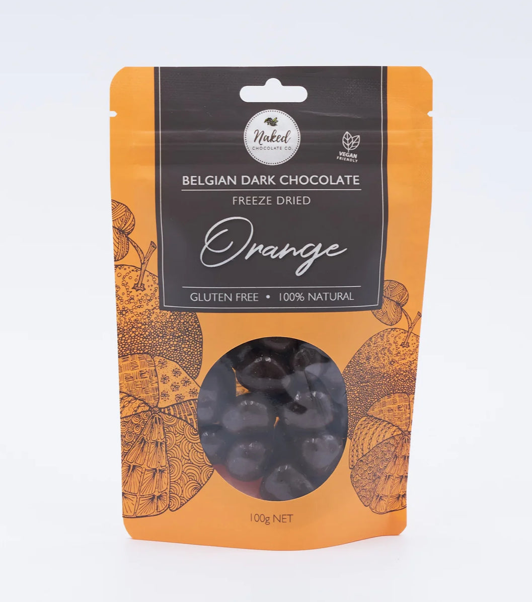 Freeze Dried Orange Dark Chocolate 100g (GF)