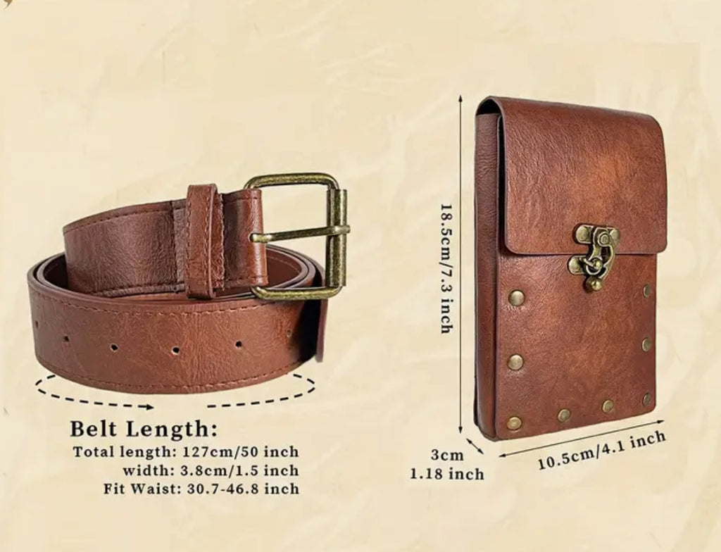 Faux Leather Medieval Belt