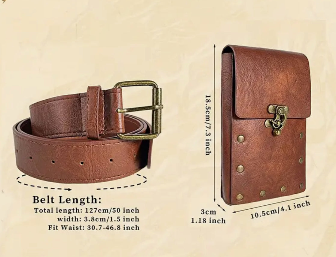 Faux Leather Medieval Belt