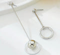 Asymmetrical Ball and Circle Earrings (gold)