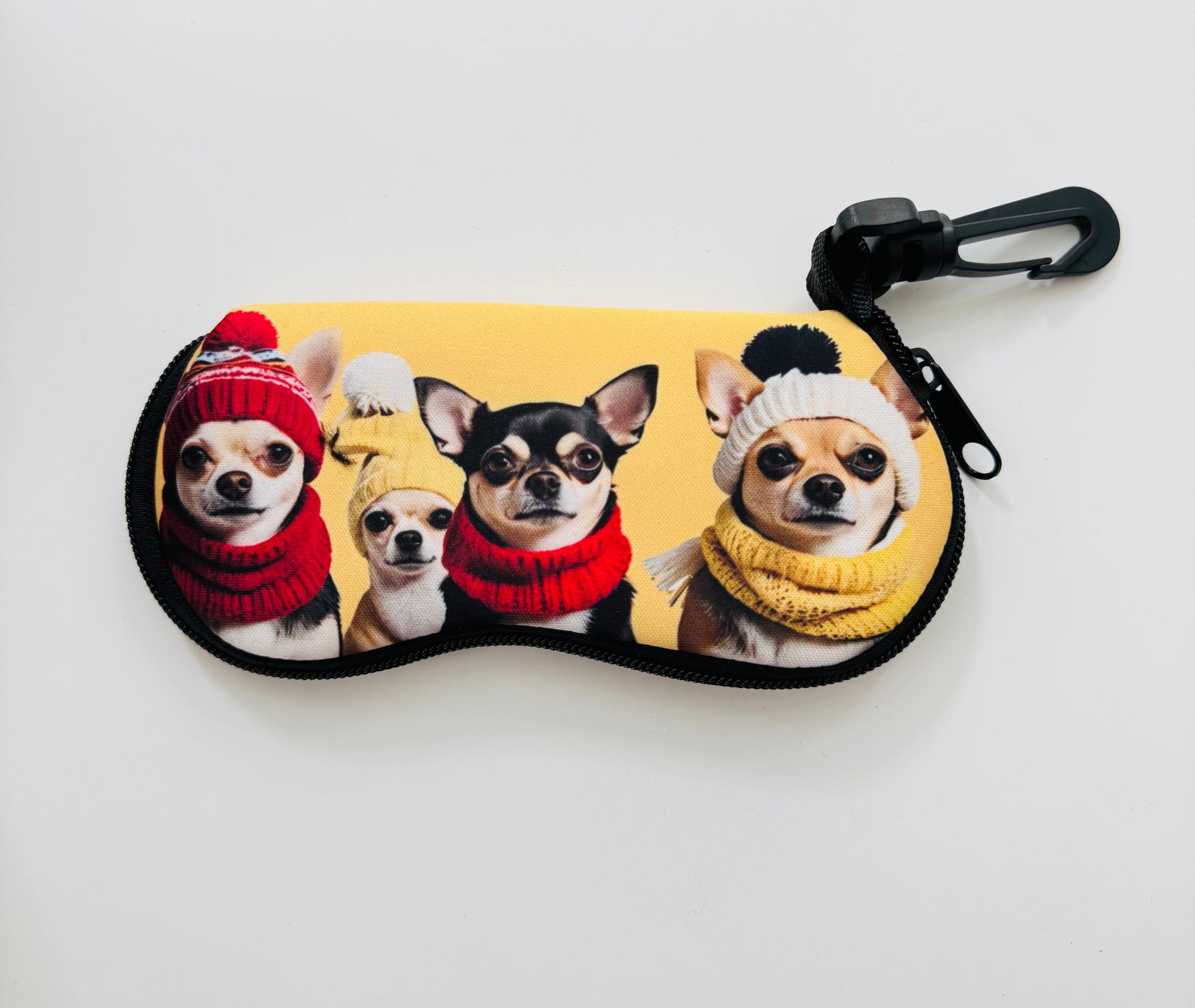 Winter Chihuahua Soft Glasses Case