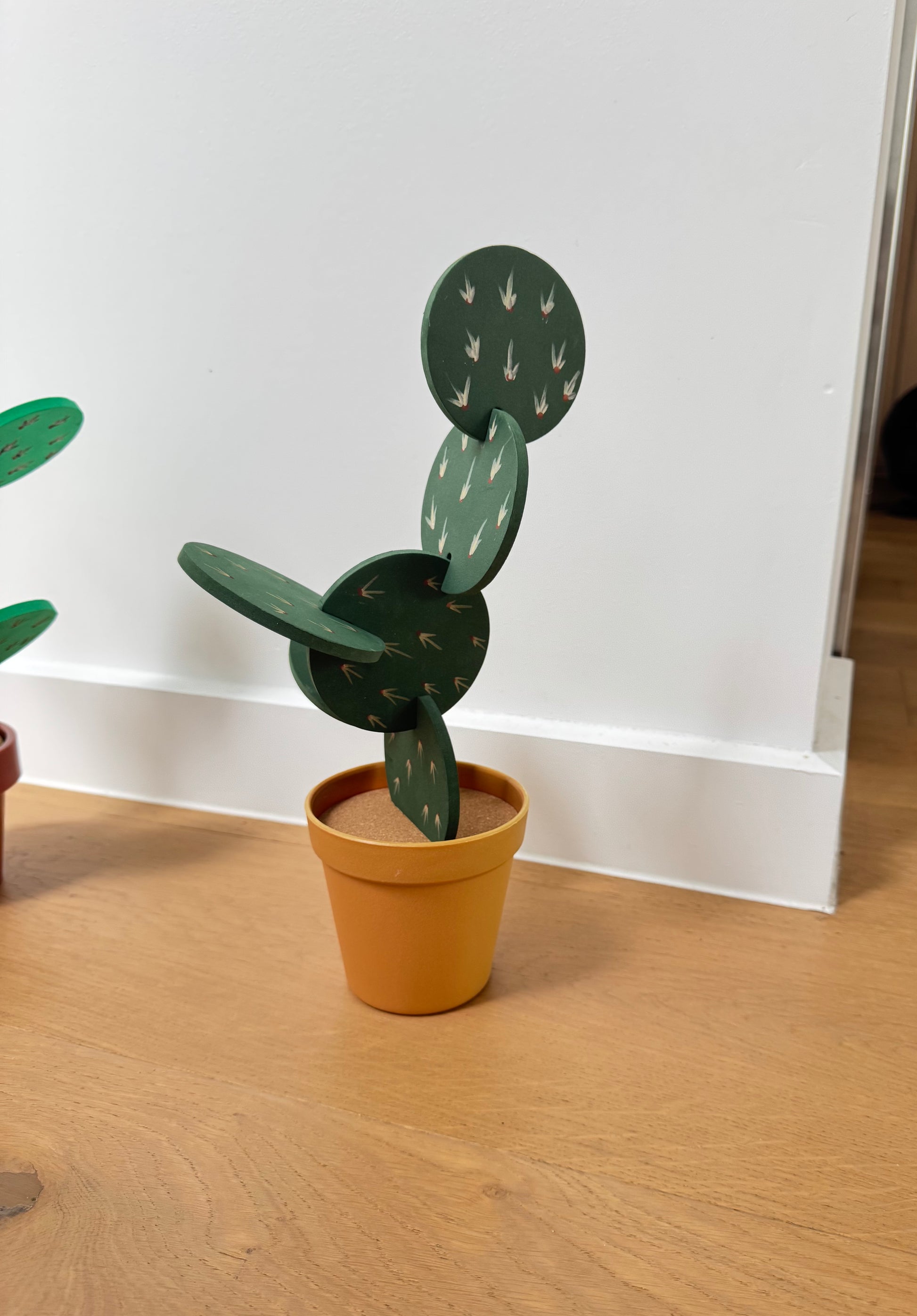 Dark Green Cactus Coasters (set of 6)