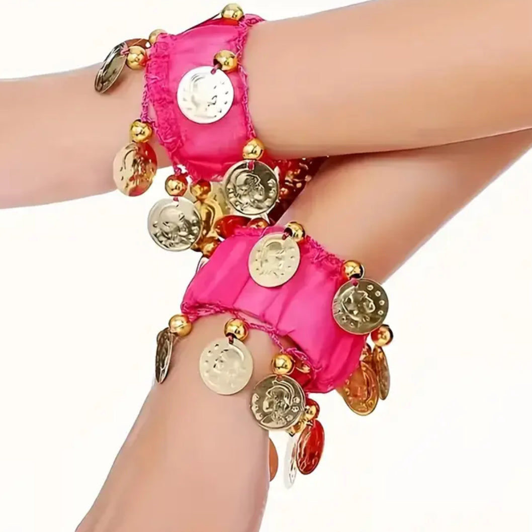 Gold Coin Pink Bracelets