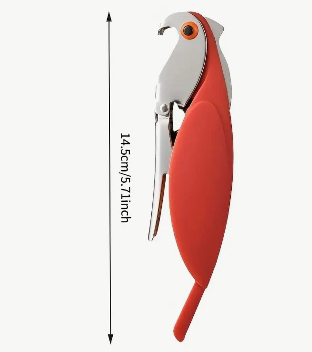 Tire-bouchon décapsuleur perroquet