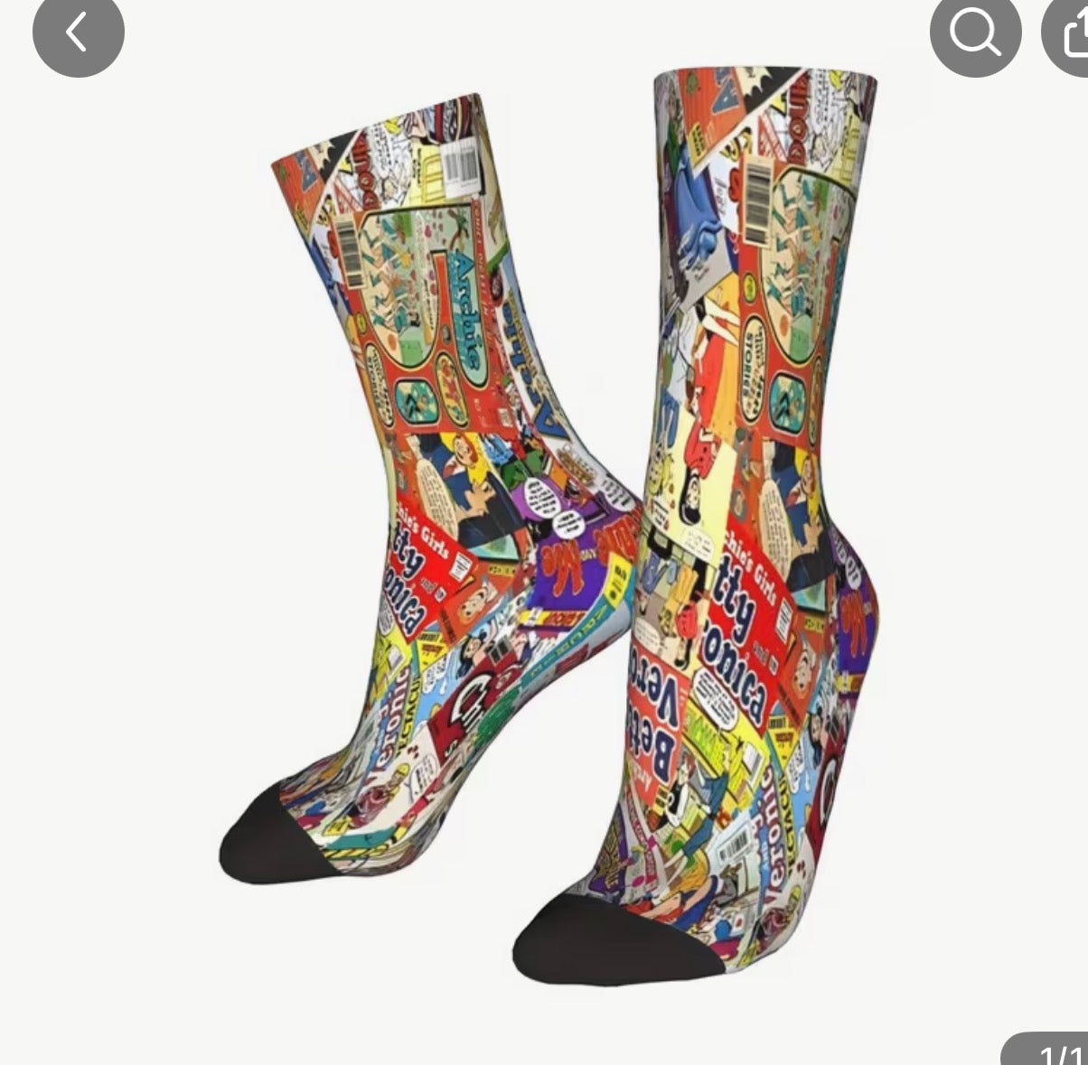 Archie Comics Collage Socks – Retro Cartoon Style