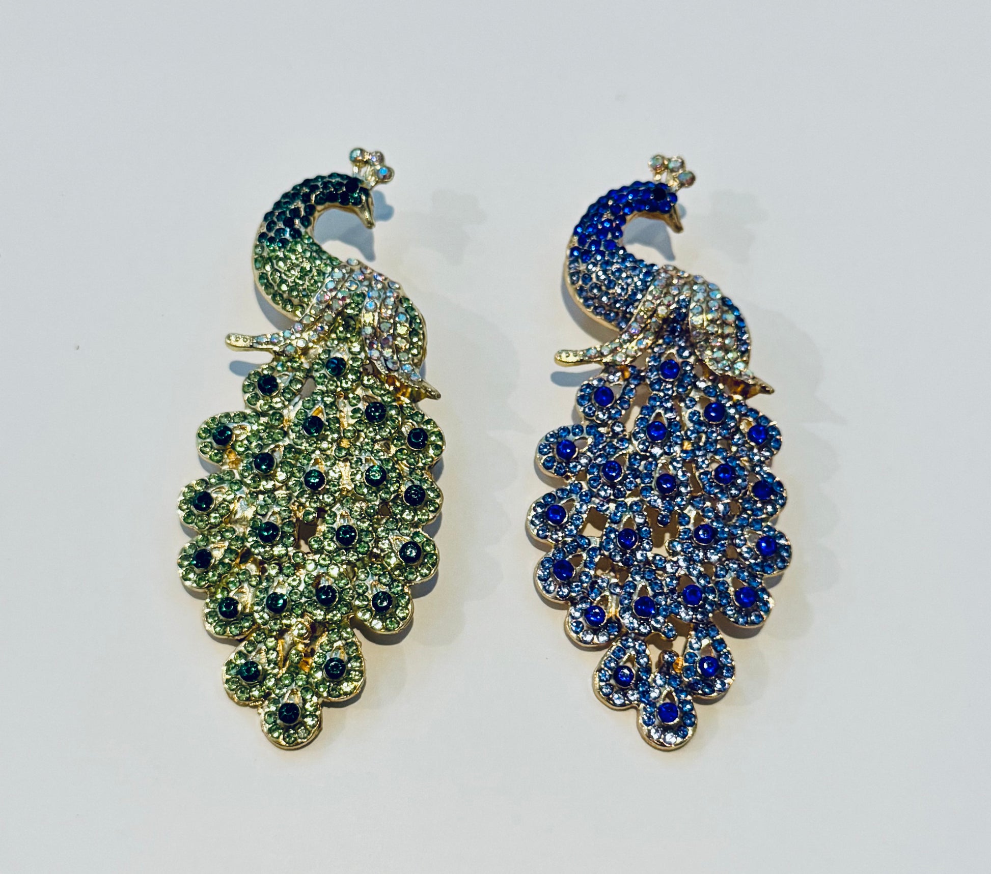 Peacock Brooch (Green or Blue)