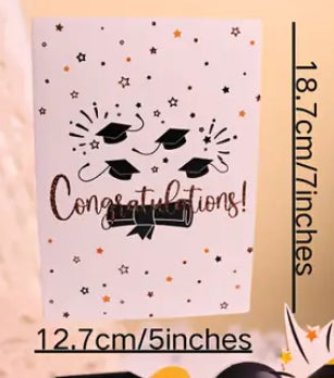 3D Pop-Up Graduation Greeting Blank Card