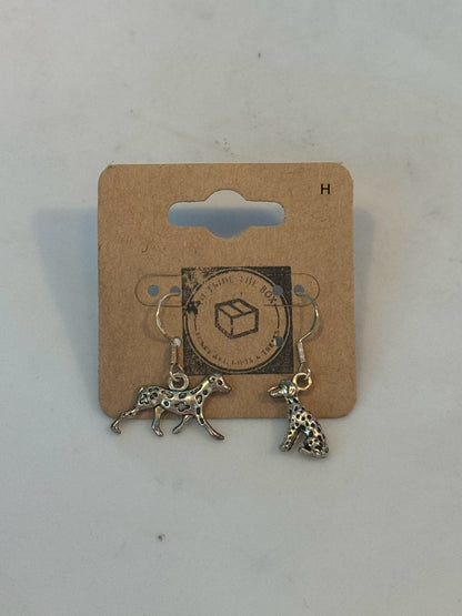 Dog sterling silver earrings