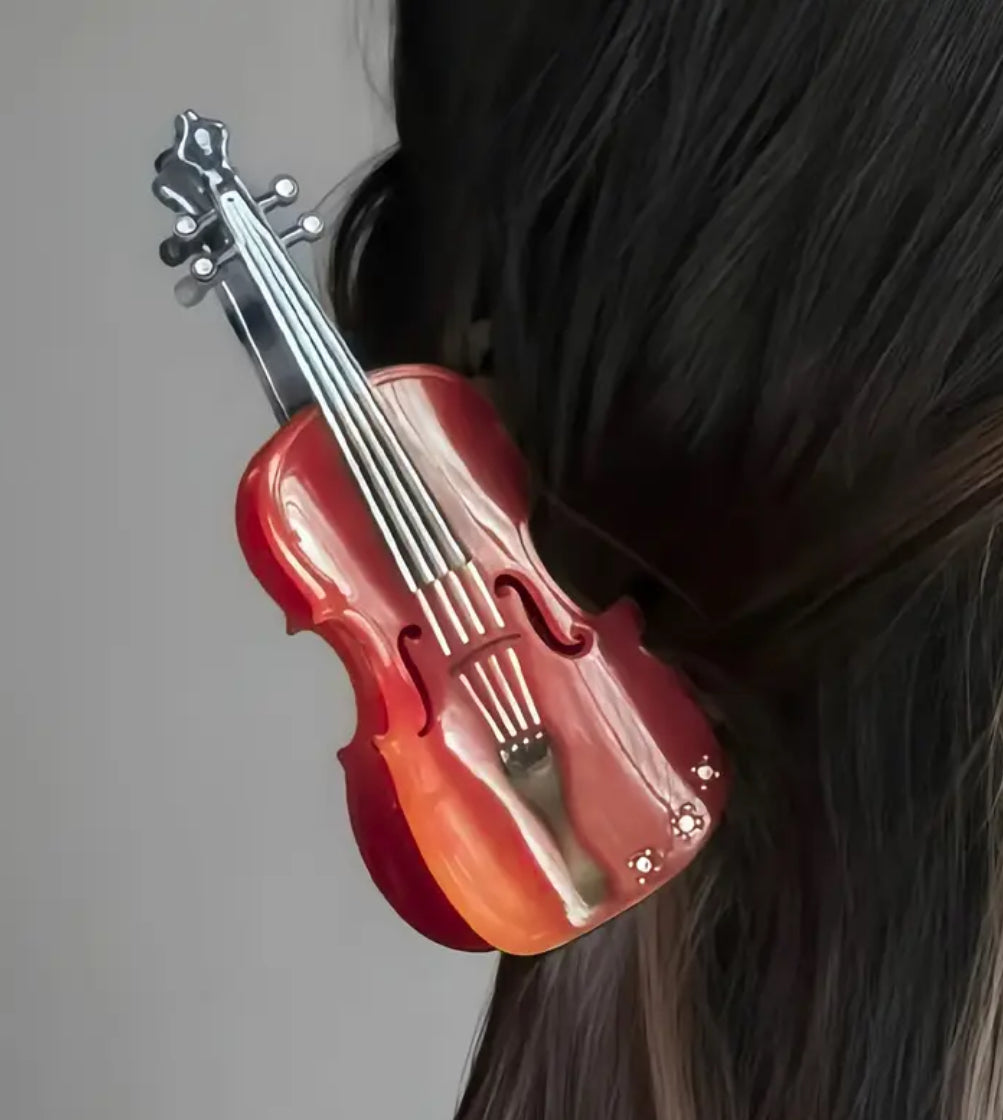 Pince à cheveux en forme de griffe de violon