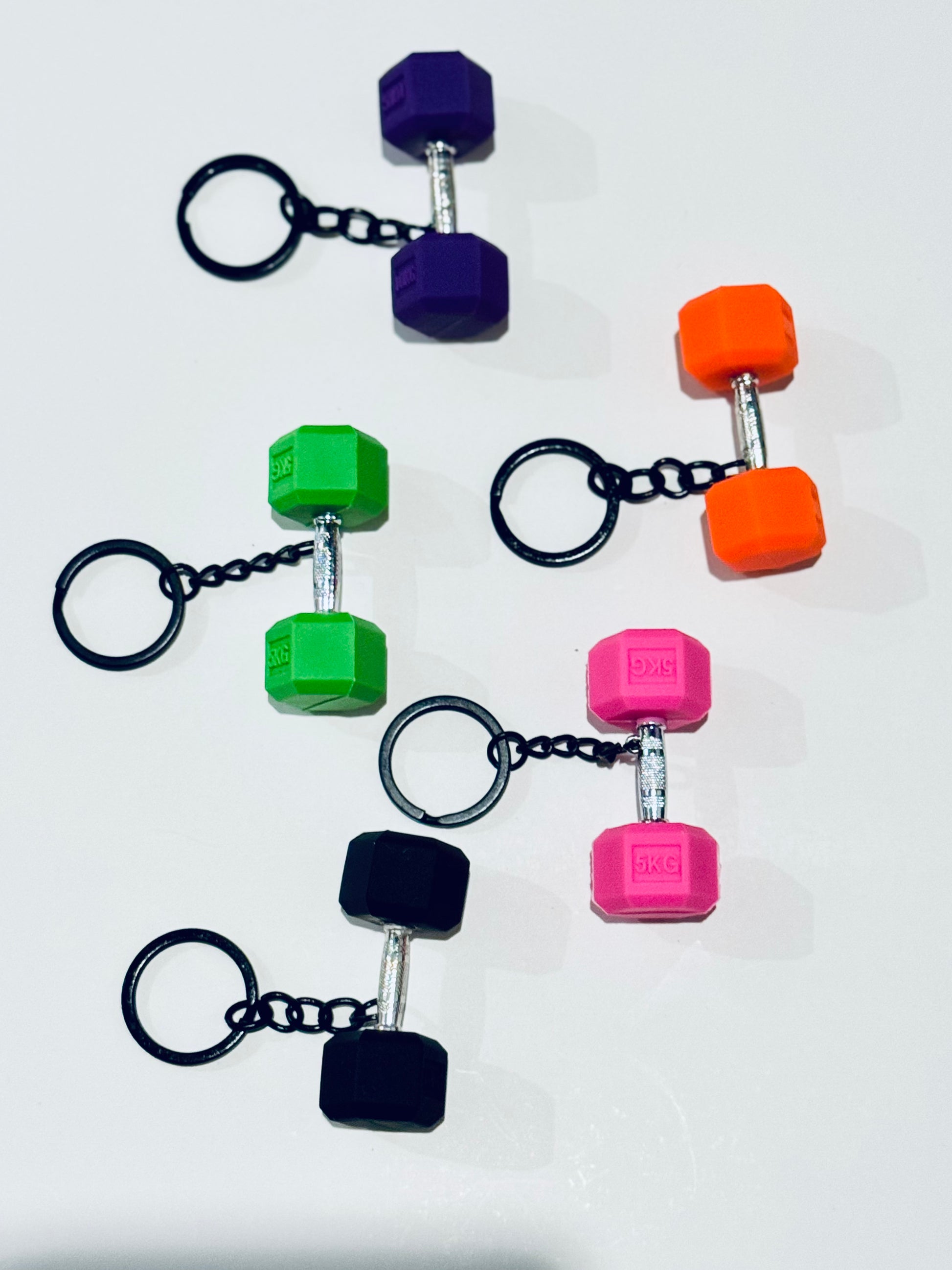 Dumbell Keychain (5 colour choices)