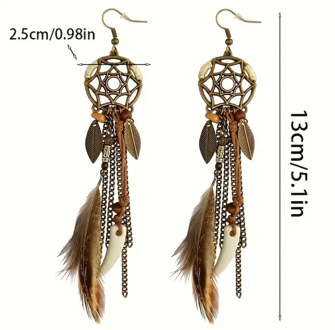 Feather earrings