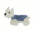 Broche en acrylique représentant un chien écossais