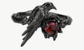 Black crow ring